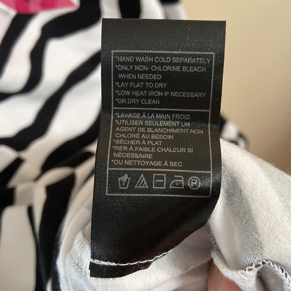 Betsey Johnson Izzy halter dress mini short zebra animal print Large Bodycon - Picture 7 of 7